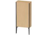 Duravit XViu Halbhochschrank XV1306RB230 50x24x89cm, schwarz matt, Tür rechts, Eiche natur