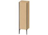 Duravit XViu Halbhochschrank XV1325RB230 40x36x133cm, schwarz matt, Tür rechts, Eiche natur