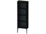 Duravit XViu Halbhochschrank XV1366LB216 50x24x133cm, Glastür, schwarz matt, Tür links, Eiche schwarz