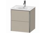 Duravit XSquare Waschtisch-Unterschrank XS432106060 51x56x41,8cm, 2 Schubkästen, Taupe seidenmatt