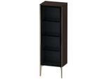 Duravit XViu Halbhochschrank XV1368LB169 50x36x133cm, Glastür, champagner matt, Tür links, nussbaum gebürstet