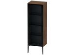 Duravit XViu Halbhochschrank XV1368RB221 50x36x133cm, Glastür, schwarz matt, Tür rechts, nussbaum dunkel