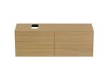 Ideal Standard Conca Waschtisch-Unterschrank T3989Y6 mit Ausschnitt, 4 Auszüge, 160x50,5x55 cm rechts/links, Eiche hell Furnier