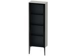 Duravit XViu Halbhochschrank XV1366RB207 50x24x133cm, Glastür, schwarz matt, Tür rechts, betongrau matt