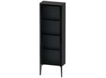Duravit XViu Halbhochschrank XV1366LB280 50x24x133cm, Glastür, schwarz matt, Tür links, graphit supermatt
