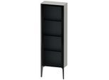 Duravit XViu Halbhochschrank XV1366LB207 50x24x133cm, Glastür, schwarz matt, Tür links, betongrau matt
