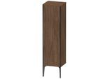 Duravit XViu Halbhochschrank XV1325RB221 40x36x133cm, schwarz matt, Tür rechts, nussbaum dunkel