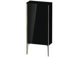 Duravit XViu Halbhochschrank XV1306RB140 50x24x89cm, champagner matt, Tür rechts, schwarz hochglanz