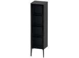 Duravit XViu Halbhochschrank XV1367LB249 40x36x133cm, Glastür, schwarz matt, Tür links, graphit matt