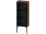 Duravit XViu Halbhochschrank XV1360LB213 40x24x89cm, Glastür, schwarz matt, Tür links, amerikanischer nussbaum