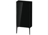 Duravit XViu Halbhochschrank XV1306RB240 50x24x89cm, schwarz matt, Tür rechts, schwarz hochglanz
