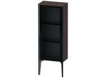 Duravit XViu Halbhochschrank XV1360LB272 40x24x89cm, Glastür, schwarz matt, Tür links, eiche dunkel gebürstet