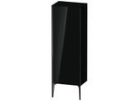 Duravit XViu Halbhochschrank XV1326RB240 50x36x133cm, schwarz matt, Tür rechts, schwarz hochglanz