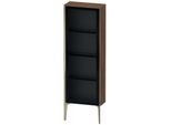 Duravit XViu Halbhochschrank XV1366LB121 50x24x133cm, Glastür, champagner matt, Tür links, nussbaum dunkel