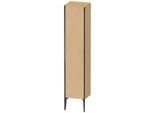 Duravit XViu Hochschrank XV1335LB230 40x36x177cm, schwarz matt, Tür links, Eiche natur