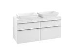 Villeroy und Boch Venticello Waschtisch-Unterschrank A94401MS 125,7 x 60,6 x 50,2 cm, Griff Chrom, White Matt