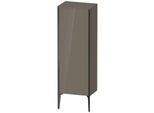 Duravit XViu Halbhochschrank XV1326RB289 50x36x133cm, schwarz matt, Tür rechts, flannel grey hochglanz