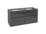 Villeroy und Boch Venticello Waschtisch-Unterschrank A94405FP 125,7 x 60,6 x 50,2 cm, Griff Copper, Glossy Grey