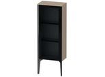 Duravit XViu Halbhochschrank XV1360LB275 40x24x89cm, Glastür, schwarz matt, Tür links, leinen