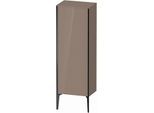 Duravit XViu Halbhochschrank XV1326LB286 50x36x133cm, schwarz matt, Tür links, cappucino hochglanz