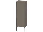 Duravit XViu Halbhochschrank XV1326RB290 50x36x133cm, schwarz matt, Tür rechts, flannel grey seidenmatt