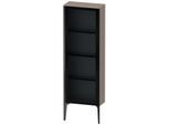 Duravit XViu Halbhochschrank XV1366RB243 50x24x133cm, Glastür, schwarz matt, Tür rechts, basalt matt