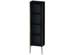 Duravit XViu Halbhochschrank XV1365LB140 40x24x133cm, Glastür, champagner matt, Tür links, schwarz hochglanz