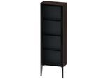 Duravit XViu Halbhochschrank XV1366RB269 50x24x133cm, Glastür, schwarz matt, Tür rechts, nussbaum gebürstet