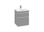 Villeroy und Boch Venticello Waschtisch-Unterschrank A92202RA 46,6 x 59 x 42,5 cm, Griff White, Glass Glossy Grey