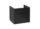 Villeroy und Boch Venticello Waschtisch-Unterschrank A93105PD 46,6 x 42 x 42,6 cm, Griff Copper, Black Matt Lacquer