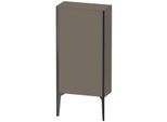 Duravit XViu Halbhochschrank XV1306RB290 50x24x89cm, schwarz matt, Tür rechts, flannel grey seidenmatt