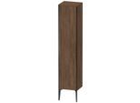 Duravit XViu Hochschrank XV1335LB221 40x36x177cm, schwarz matt, Tür links, nussbaum dunkel