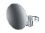 Emco LED Rasier- und Kosmetikspiegel 109508036 chrom, 3 fach Vergrößerung, 2-armig, Wandmodell