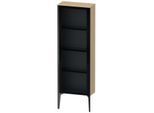 Duravit XViu Halbhochschrank XV1366LB271 50x24x133cm, Glastür, schwarz matt, Tür links, mediterrane eiche