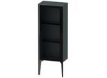 Duravit XViu Halbhochschrank XV1360RB238 40x24x89cm, Glastür, schwarz matt, Tür rechts, dolomiti grey hochglanz