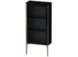 Duravit XViu Halbhochschrank XV1361RB140 50x24x89cm, Glastür, champagner matt, Tür rechts, schwarz hochglanz