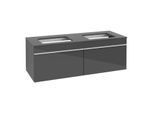 Villeroy und Boch Venticello Waschtisch-Unterschrank A94902FP 125,7 x 43,6 x 50,2 cm, Griff White, Glossy Grey