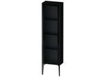 Duravit XViu Halbhochschrank XV1365LB240 40x24x133cm, Glastür, schwarz matt, Tür links, schwarz hochglanz