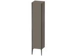 Duravit XViu Hochschrank XV1335LB290 40x36x177cm, schwarz matt, Tür links, flannel grey seidenmatt