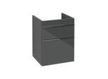 Villeroy und Boch Venticello Waschtisch-Unterschrank A92201RA 46,6 x 59 x 42,5 cm, Griff Chrom, Glass Glossy Grey