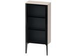 Duravit XViu Halbhochschrank XV1361LB291 50x24x89cm, Glastür, schwarz matt, Tür links, taupe matt