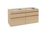 Villeroy und Boch Venticello Waschtisch-Unterschrank A94405VJ 125,7 x 60,6 x 50,2 cm, Griff Copper, nordic oak