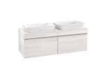Villeroy und Boch Venticello Waschtisch-Unterschrank A94901E8 125,7 x 43,6 x 50,2 cm, Griff Chrom, White Wood