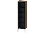 Duravit XViu Hochschrank XV1376LB221 50x36x177cm, Glastür, schwarz matt, Tür links, nussbaum dunkel