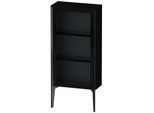 Duravit XViu Halbhochschrank XV1361LB240 50x24x89cm, Glastür, schwarz matt, Tür links, schwarz hochglanz