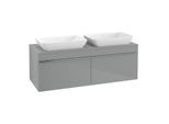 Villeroy und Boch Venticello Waschtisch-Unterschrank A94901RA 125,7 x 43,6 x 50,2 cm, Griff Chrom, Glass Glossy Grey