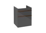 Villeroy und Boch Venticello Waschtisch-Unterschrank A92205FP 46,6 x 59 x 42,5 cm, Griff Copper, Glossy Grey