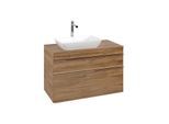 Villeroy und Boch Venticello Waschtisch-Unterschrank A94201RH 95,7x60,6x50,2cm, Waschtisch links, Griff Chrom, Kansas Oak
