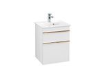 Villeroy und Boch Venticello Waschtisch-Unterschrank A92205MS 46,6 x 59 x 42,5 cm, Griff Copper, White Matt