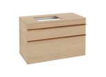 Villeroy und Boch Venticello Waschtisch-Unterschrank A94205VJ 95,7 x 60,6 x 50,2 cm, Waschtisch links, Griff Copper, nordic oak